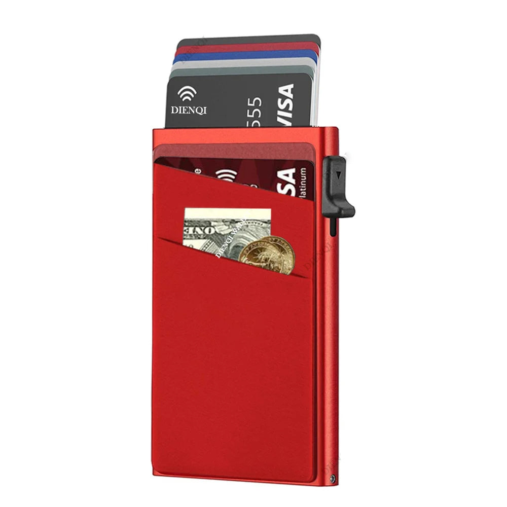 Porta-Cartões RFID em Alumínio - Design Slim e Elegante Porta-Cartões RFID em Alumínio - Design Slim e Elegante